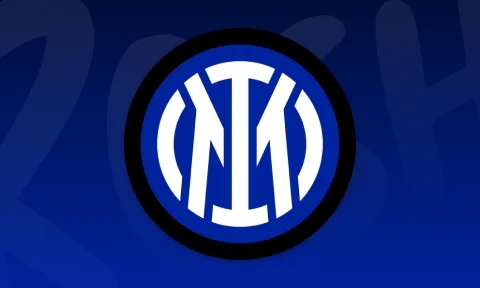 white m on blue background