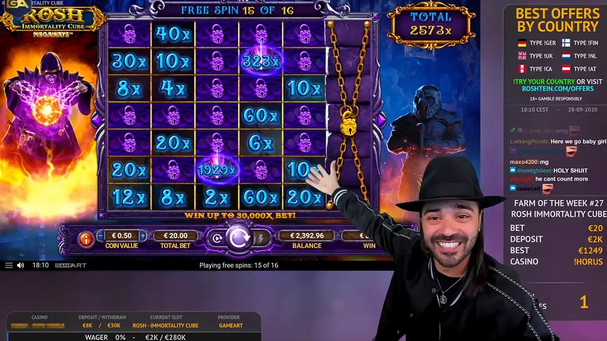 2020 - First Streamer Featured in a Slot Game