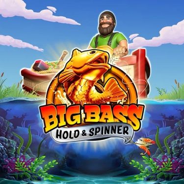 big bass hold and spin fisher man and golden bass